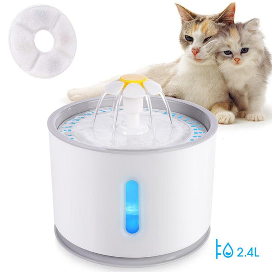 Automatic Pet Cat Water Fountain with LED Lighting - BestShop