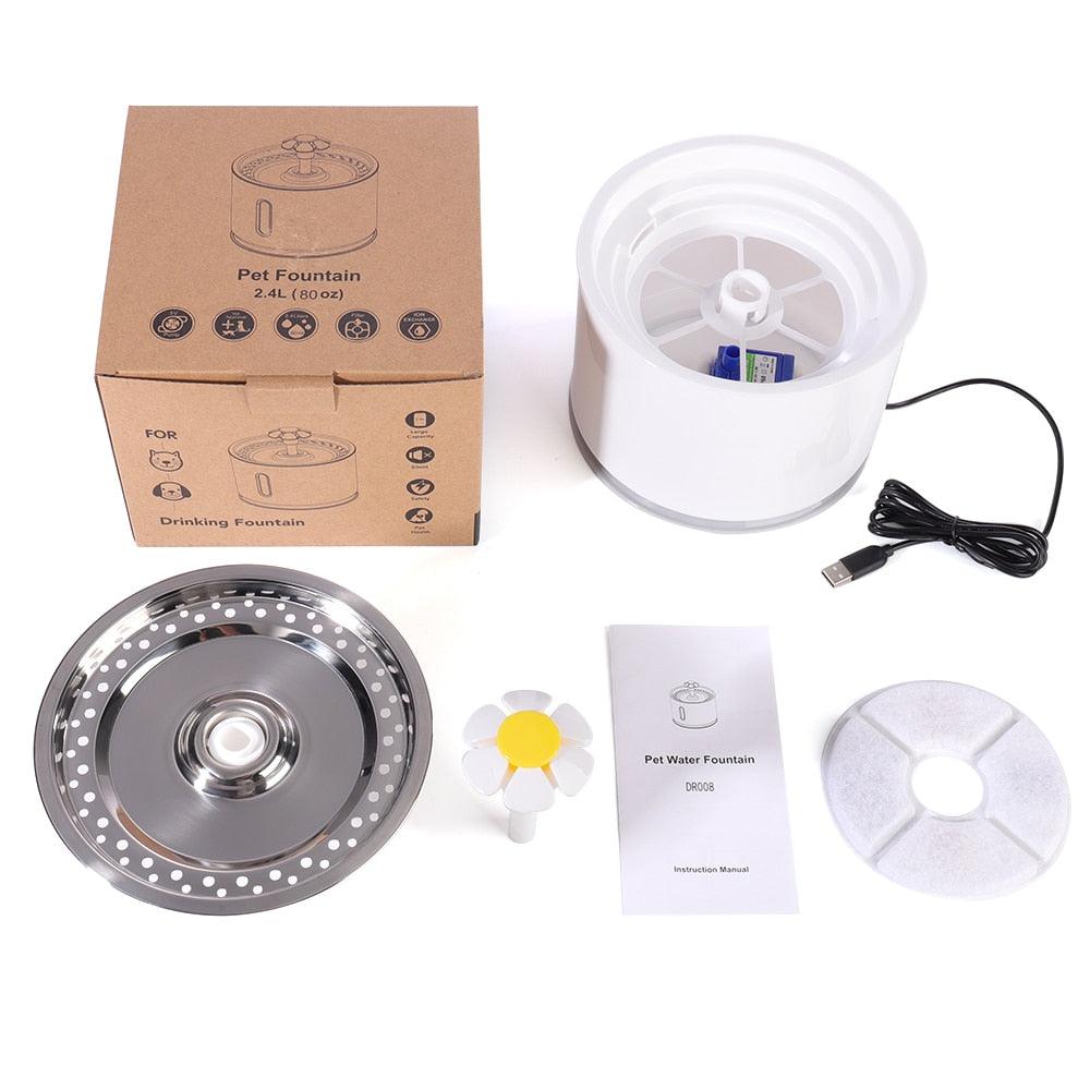 Automatic Pet Cat Water Fountain with LED Lighting - BestShop