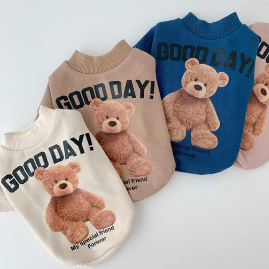 Autumn Winter Cartoon Bear Pet Hoodie - BestShop
