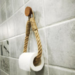 Load image into Gallery viewer, Bathroom Wooden Hook Paper Towel Rack - BestShop
