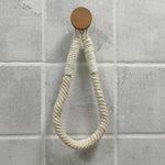 Load image into Gallery viewer, Bathroom Wooden Hook Paper Towel Rack - BestShop
