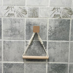 Load image into Gallery viewer, Bathroom Wooden Hook Paper Towel Rack - BestShop
