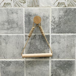 Load image into Gallery viewer, Bathroom Wooden Hook Paper Towel Rack - BestShop
