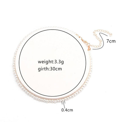 Beads Women Neck Chain Kpop Pearl Choker Necklace - BestShop
