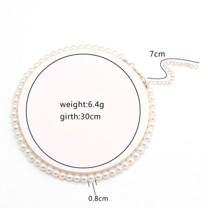 Beads Women Neck Chain Kpop Pearl Choker Necklace - BestShop