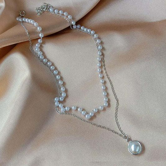 Beads Women Neck Chain Kpop Pearl Choker Necklace - BestShop