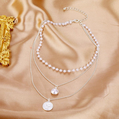 Beads Women Neck Chain Kpop Pearl Choker Necklace - BestShop