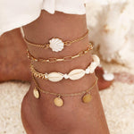 Load image into Gallery viewer, Bohemia Shell Chain Anklet Sets Ankle Bracelet - BestShop
