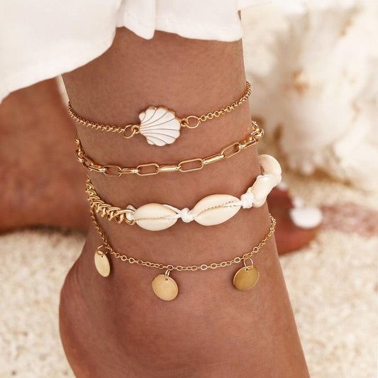 Bohemia Shell Chain Anklet Sets Ankle Bracelet - BestShop