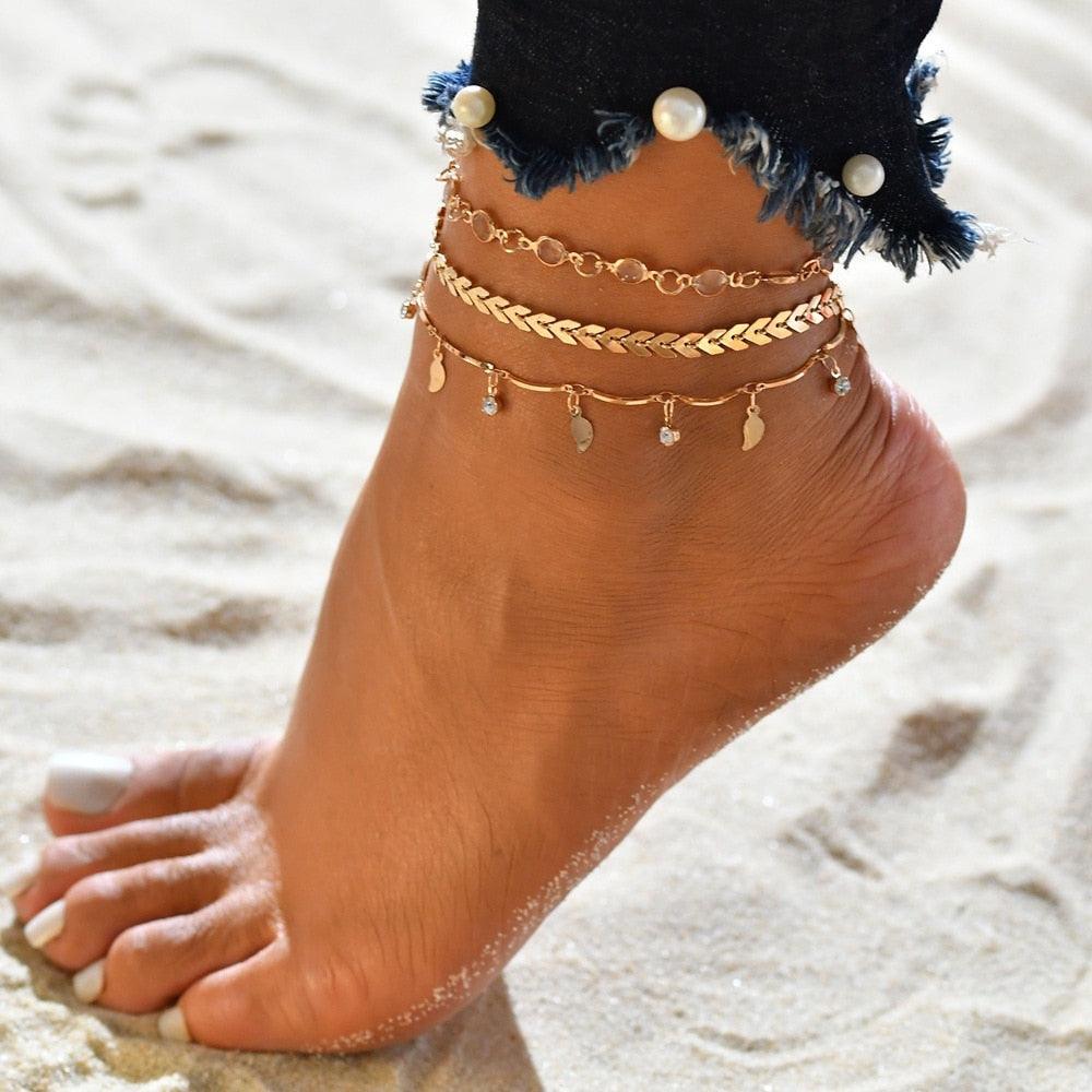 Bohemia Shell Chain Anklet Sets Ankle Bracelet - BestShop