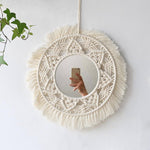 Load image into Gallery viewer, Boho Macrame Round Mirror Decorative - BestShop
