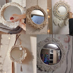 Load image into Gallery viewer, Boho Macrame Round Mirror Decorative - BestShop
