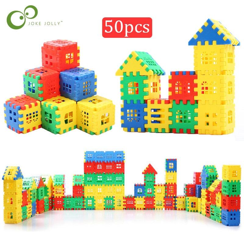 Building Blocks Baby Paradise House spelling puzzle 50pcs - BestShop