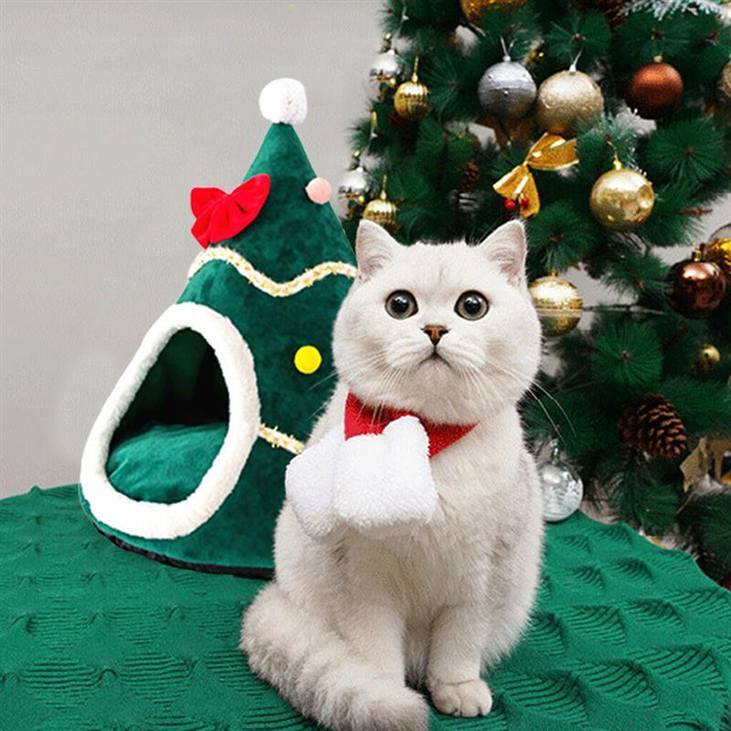 Christmas Nesk Bed Cat House - BestShop