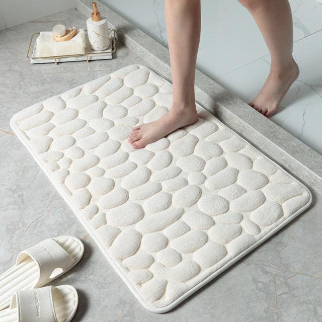 Cobblestone Embossed Bathroom Bath Mat - BestShop