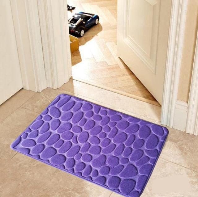 Cobblestone Embossed Bathroom Bath Mat - BestShop