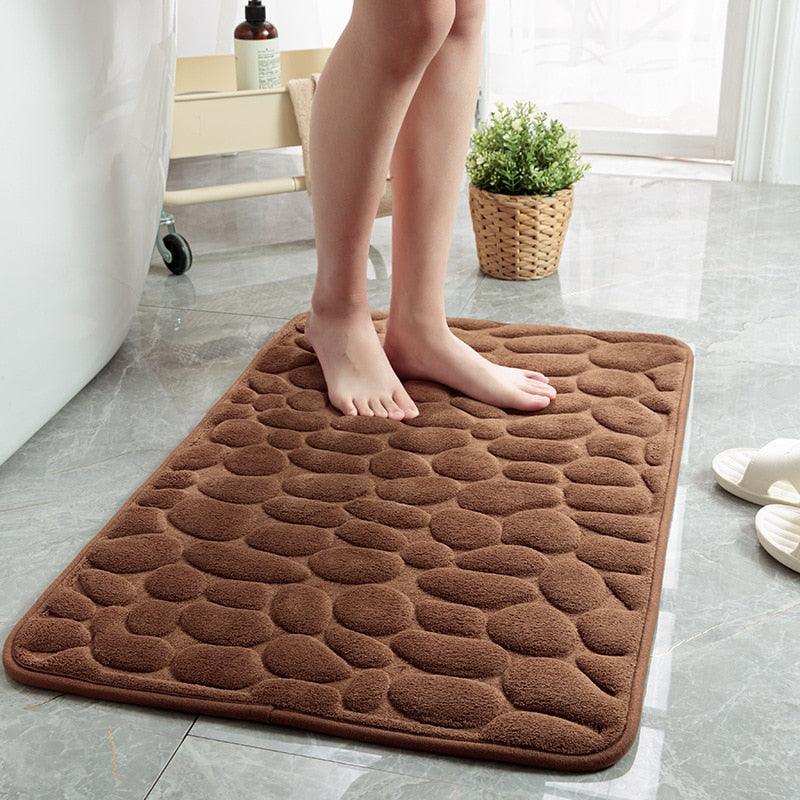 Cobblestone Embossed Bathroom Bath Mat - BestShop