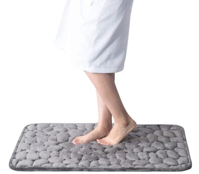 Cobblestone Embossed Bathroom Bath Mat - BestShop