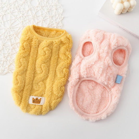Cute Wavy Double-sided Fleece Pullover Pet Clothes - BestShop