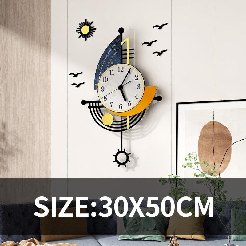 Decorative Wall Clock Navigation Sailboat Creative Design Clock - BestShop