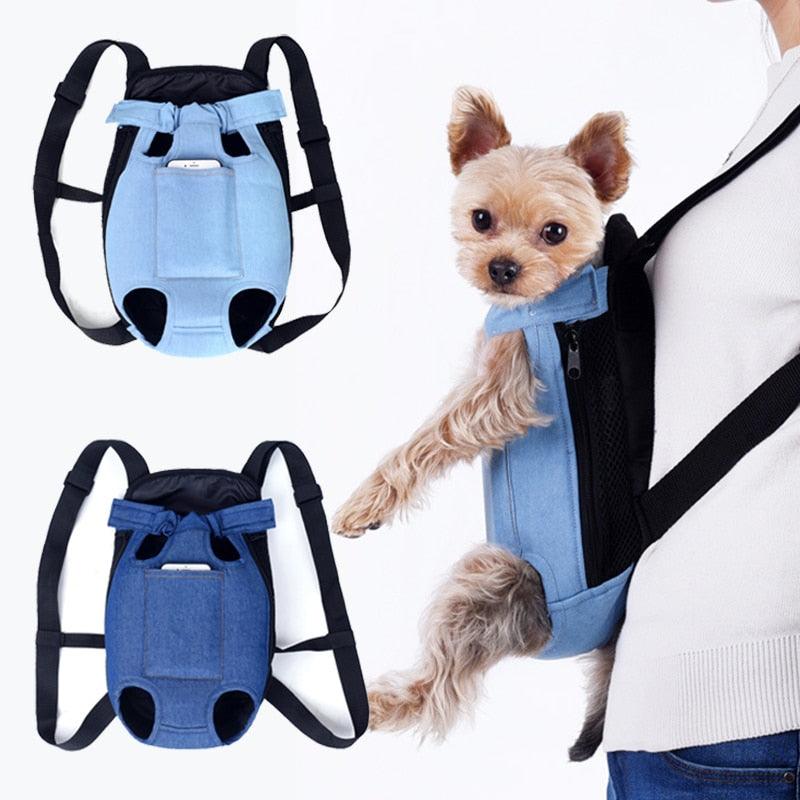 Denim Outdoor Travel Dog Backpack - BestShop