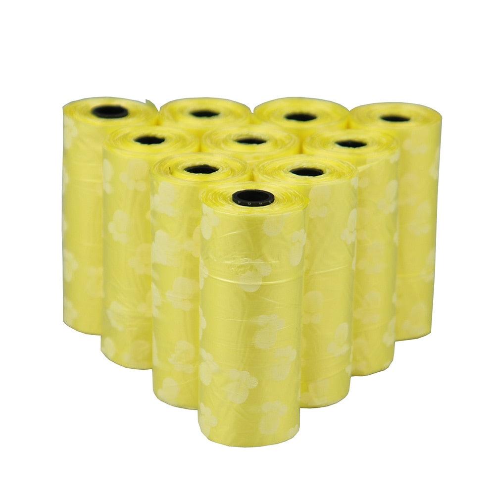 Disposable Pet Waste Bags With Paw Prints 5Roll (75Pcs) - BestShop