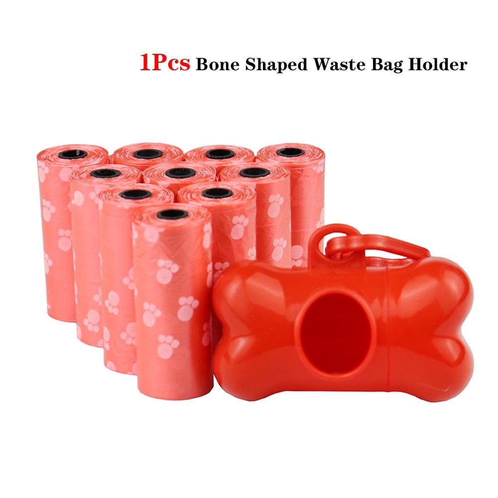 Disposable Pet Waste Bags With Paw Prints 5Roll (75Pcs) - BestShop