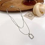 Load image into Gallery viewer, Double Layer Geometric Pendant Necklace - BestShop
