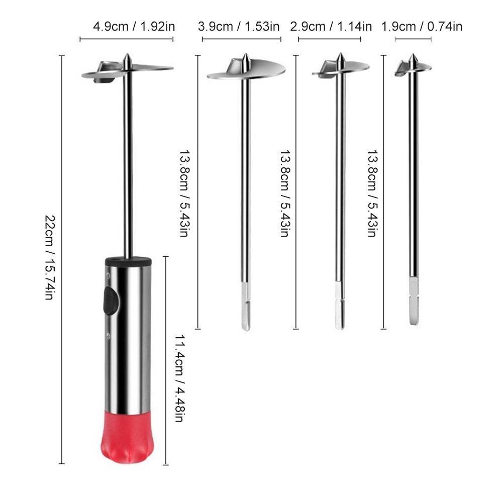 Drill Vegetable Fruit Corer Stainless Steel Tools Making Stuffed Vegetables Easy Grip Core Remover with 4 Blades for Kitchen - BestShop