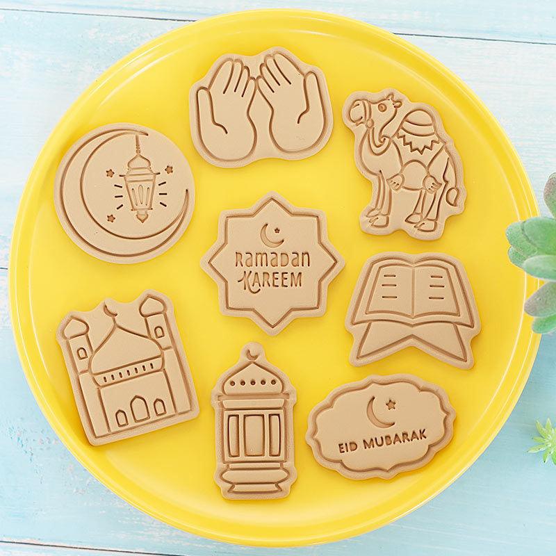 Eid Mubarak Biscuit Mold Ramadan Kareem Decoration Cookie Cutter Set 2023 Islamic Muslim Festival Party Supplies Baking Tools - BestShop