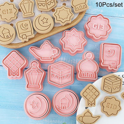Eid Mubarak Biscuit Mold Ramadan Kareem Decoration Cookie Cutter Set 2023 Islamic Muslim Festival Party Supplies Baking Tools - BestShop