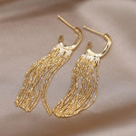 Load image into Gallery viewer, Elegant Tassel Design Korean Gold Plated Letter G Earrings - BestShop