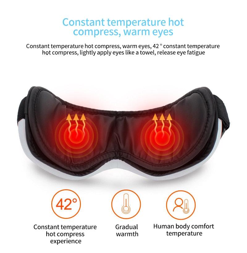 Eye Mask Music Magnetic Heating Vibration Massage Device - BestShop