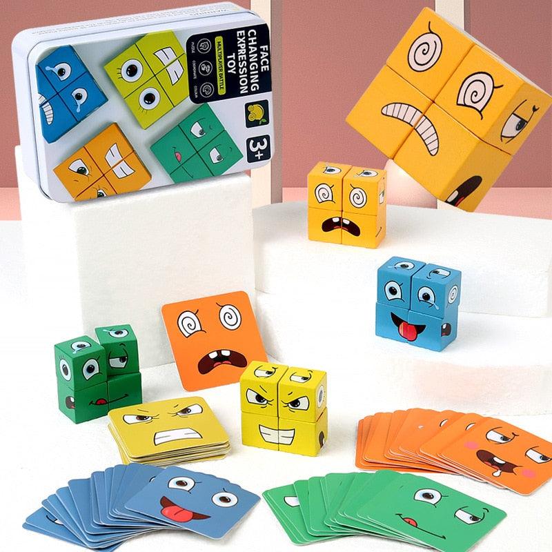 Face Change Expression Puzzle Building Blocks - BestShop