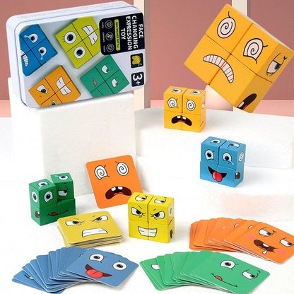 Face Change Expression Puzzle Building Blocks - BestShop