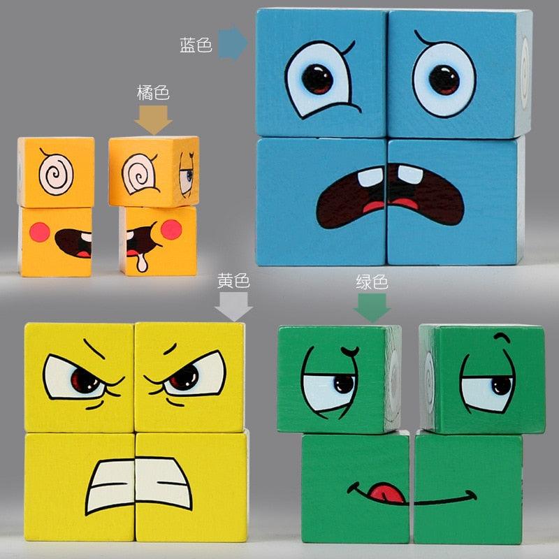 Face Change Expression Puzzle Building Blocks - BestShop