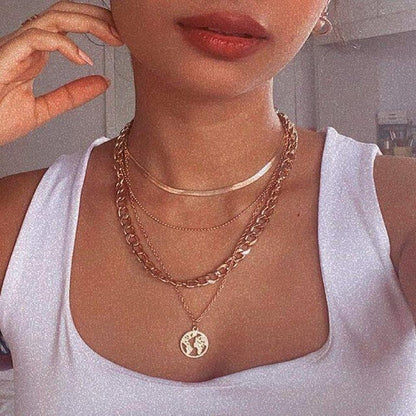 Fashion Gold Color Heart-Shaped Necklace For Women - BestShop