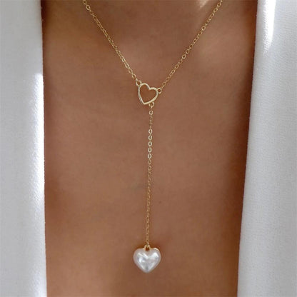 Fashion Gold Color Heart-Shaped Necklace For Women - BestShop