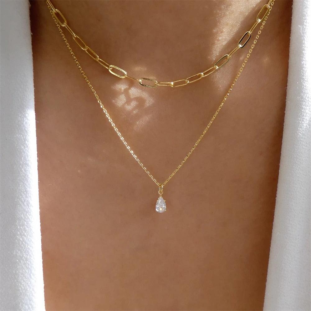 Fashion Gold Color Heart-Shaped Necklace For Women - BestShop