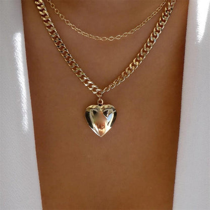 Fashion Gold Color Heart-Shaped Necklace For Women - BestShop