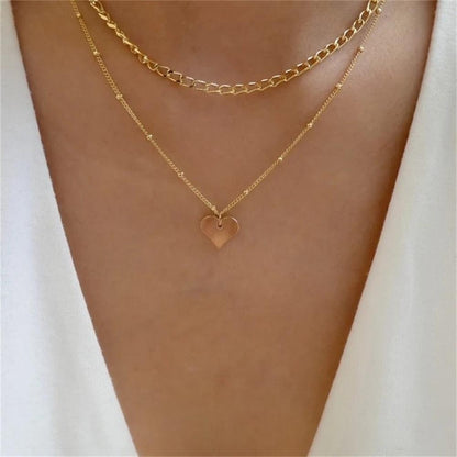 Fashion Gold Color Heart-Shaped Necklace For Women - BestShop