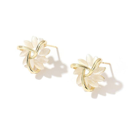 Flower Shape Opals Earring - BestShop