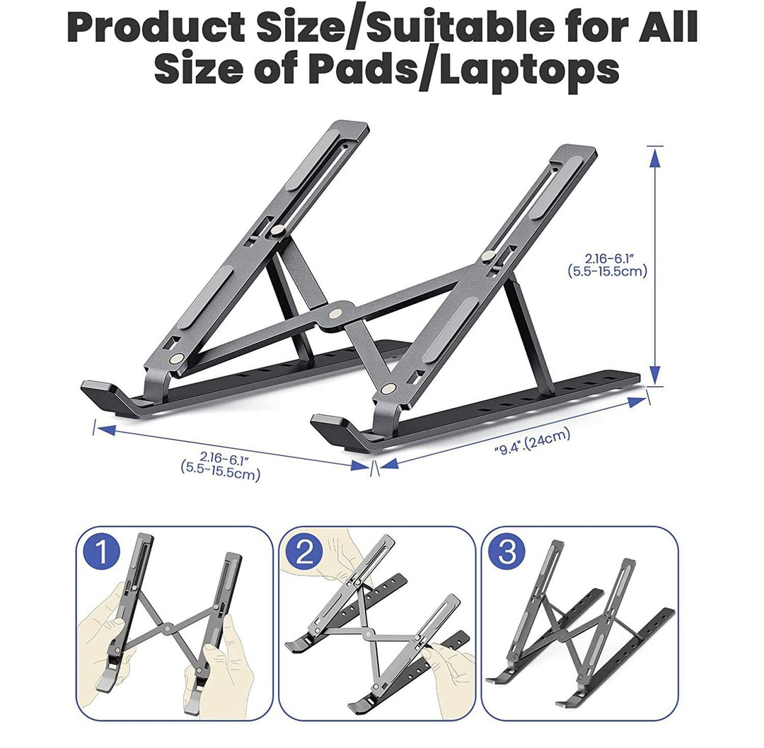 Foldable Aluminum Laptop Stand for 10-15.6" Notebooks - BestShop