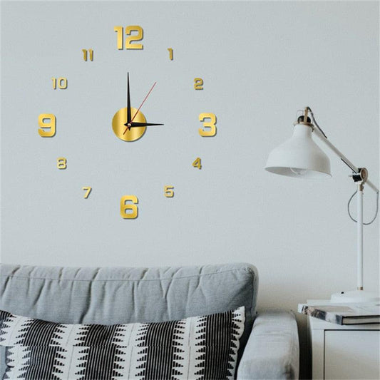 Frameless Modern 3D Wall Clock Mirror Sticker Clock - BestShop
