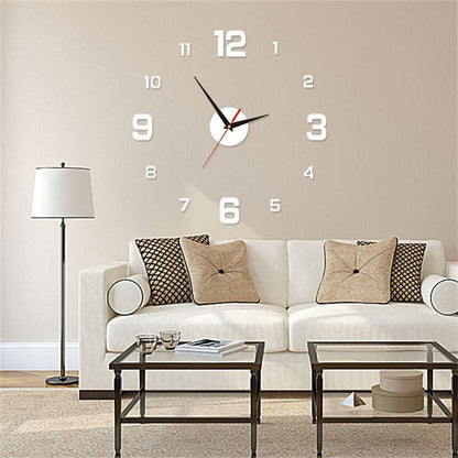 Frameless Modern 3D Wall Clock Mirror Sticker Clock - BestShop