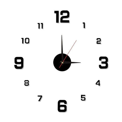 Frameless Modern 3D Wall Clock Mirror Sticker Clock - BestShop