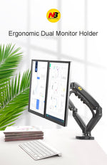 Load image into Gallery viewer, Gas Spring Desktop Dual Monitor Arm - BestShop
