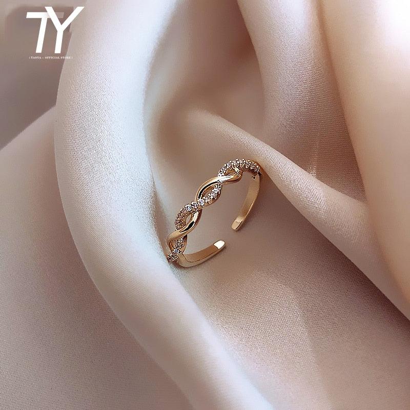 Geometric Woven Twist Open Rings - BestShop