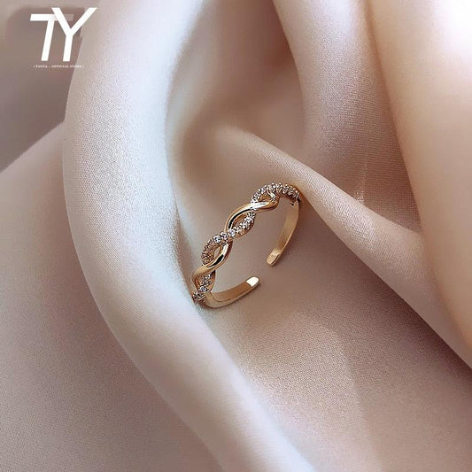 Geometric Woven Twist Open Rings - BestShop