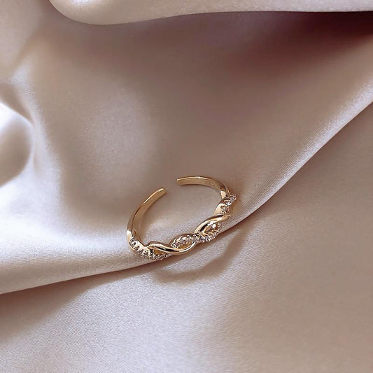 Geometric Woven Twist Open Rings - BestShop